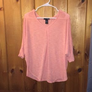 Peach quarter sleeve top